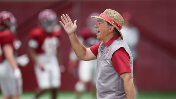 Nick Saban, Alabama football practice - April 3, 2023
